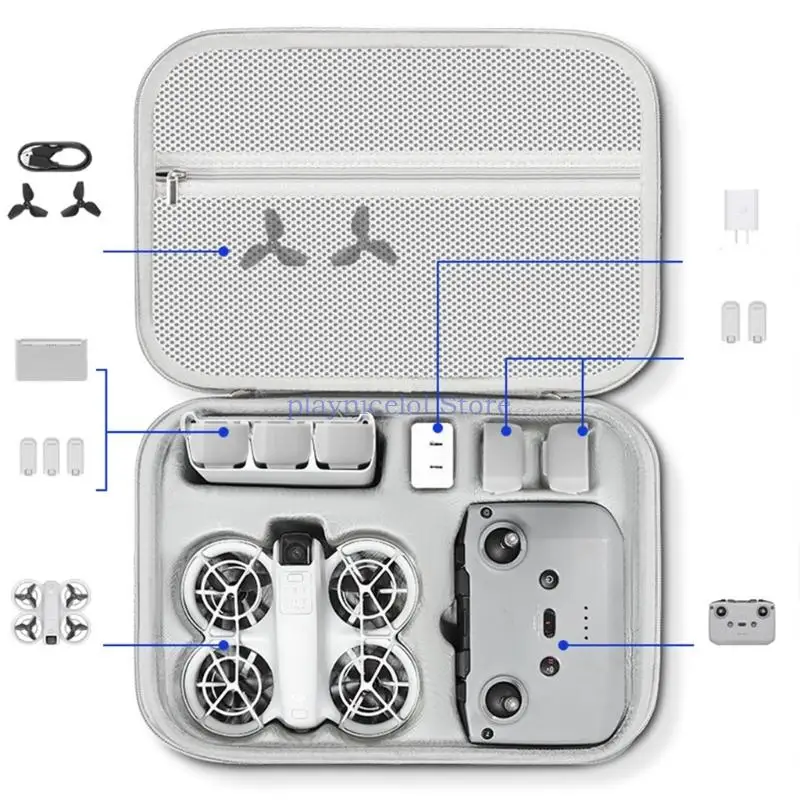 Водонепроницаемый жесткий чехол для хранения сумки БПЛА IP67 Защитная сумка для хранения с настраиваемой пеной эргономичный