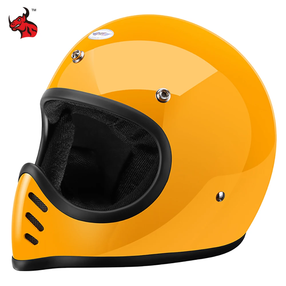 

Retro Full Face Motobike Riding Fiberglass Helmet Secure Capacete Electric Motorcycle Helmet Cycling Equipment The Four Seasons