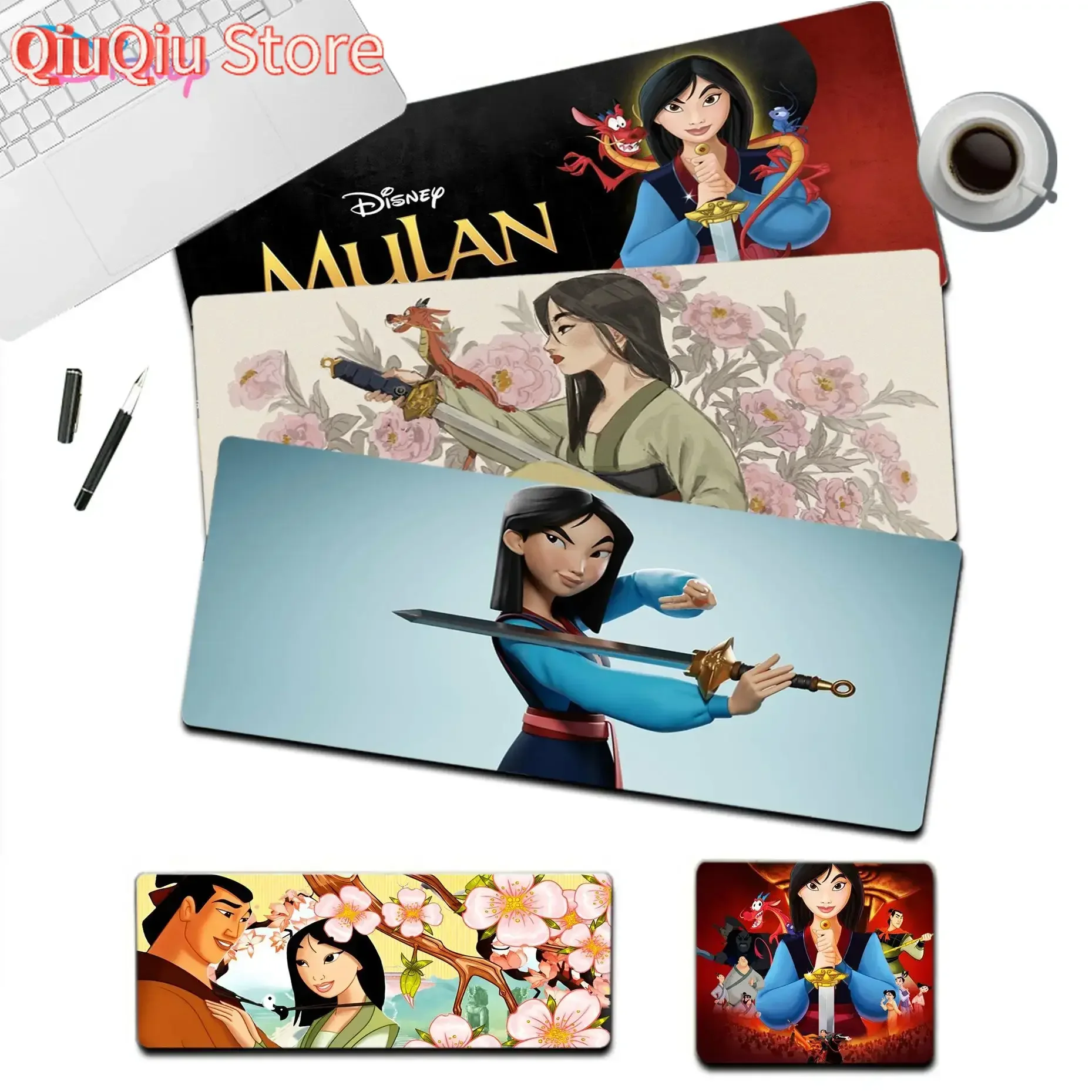 لوحة ماوس ديزني برينسيس مولان لوحة ماوس ألعاب كبيرة جميلة مقاس L XL XXL مقاس لوحة مفاتيح الألعاب للاعبين #1