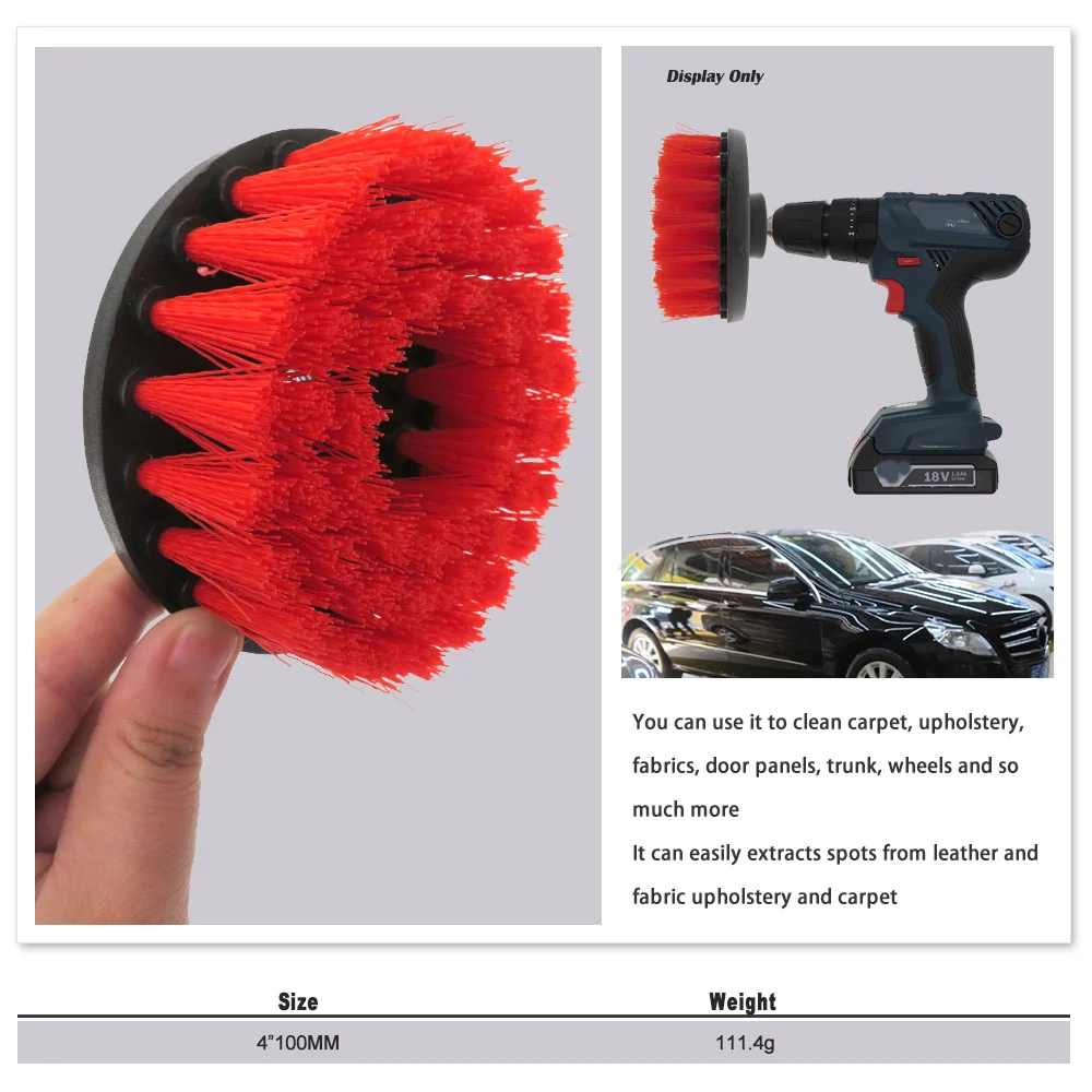 1Pcs 4Inch Power Cleaning Scrubber Brush Electric Drill Cleaning Hollow M14 Thread for Bathroom, Kitchen, Grout, Tub,Shower,Tile