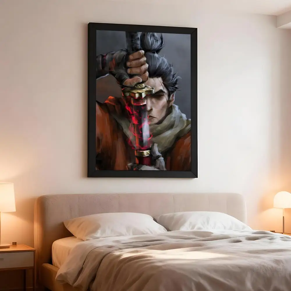 game action S-Sekiro Shadows Die Twice Poster Artistic Instant Peel-Off Wall Decor Atmosphere Setter for Bedside & Shared Room