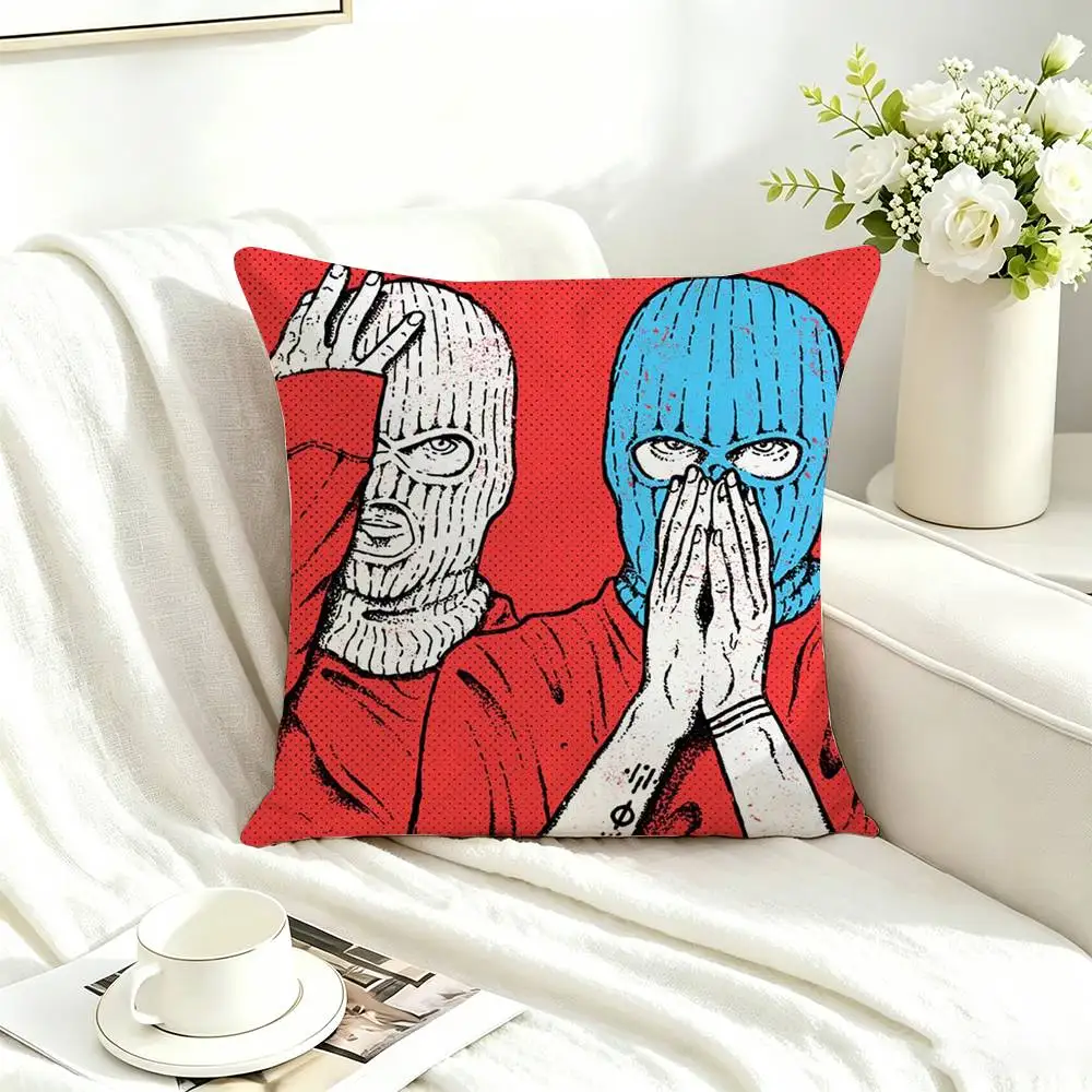 T-Twenty One Pilots Band  Pillow Case Square Double-Sided Sofa Cushion Cover Bedroom Bedside Pillow