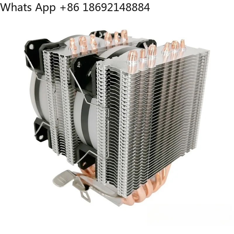 Desktop heat pipe cpu fan luminous 6 copper tube cpu radiator tower type 6 copper tube multi-platform