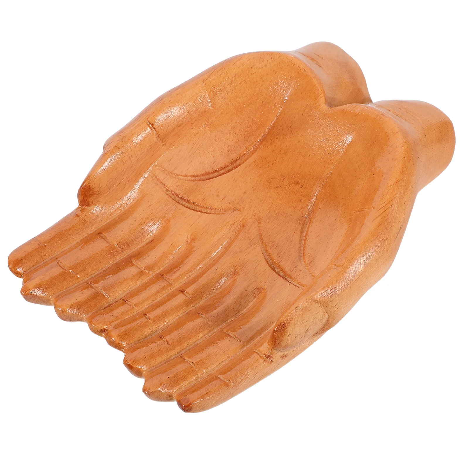 

Decorative Bowl Carved Hand Snack Key Tray Wood Serving Bowl Fruit Kitchen Table Small Pcs Versatile Reliable