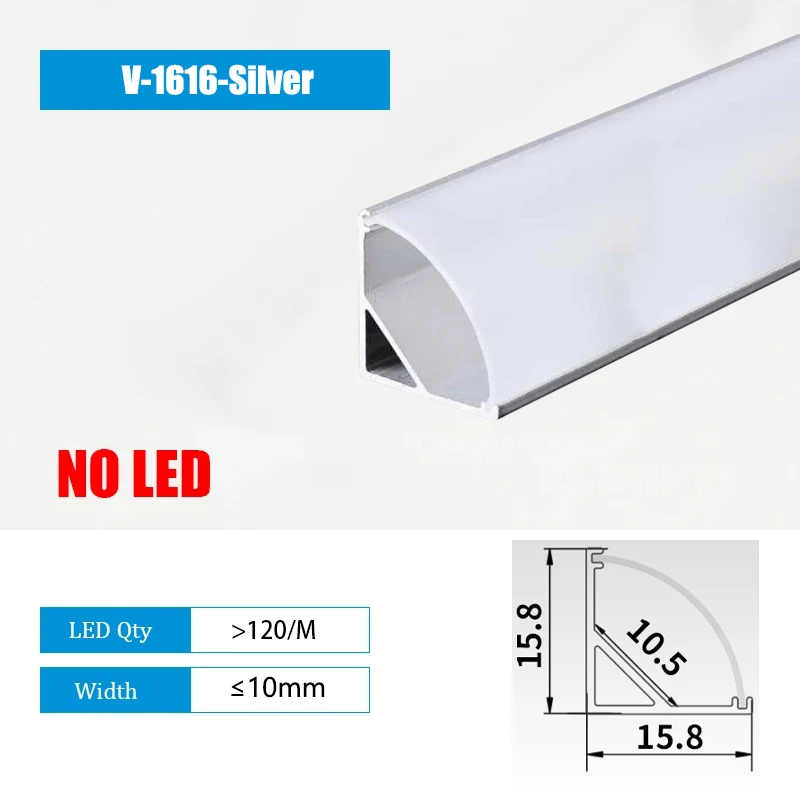 ksdligh 45-Grad-V-Aluminiumprofile, LED-Kanal-Diffusor, Deckenplatte, Eckdekoration, Linie, Lampe, Bar, Zuhause, Raum, Atmosphäre, Beleuchtung 3