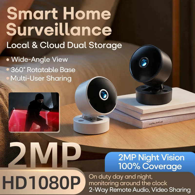 

HD 1080P Night Vision WIFI Camera Wireless Home Phone Remote Monitoring Outdoor Sports Camera Cloud Storage Long Battery Life