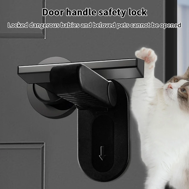 Equipamento de proteção fechaduras de segurança do bebê plástico auto adesivo maçaneta da porta fechaduras sem furo multiuso crianças protetor de segurança