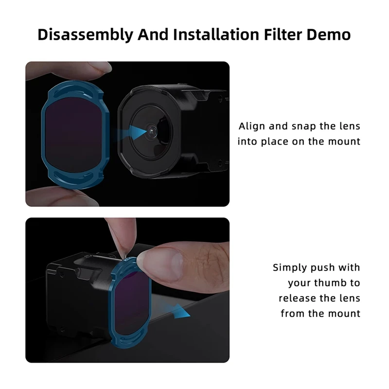 أفضل العروض O4 Air Unit Pro Filter Drone أجزاء التصوير الفوتوغرافي الزجاجية البصرية إطار من سبائك الألومنيوم كاميرا الحركة الرياضية