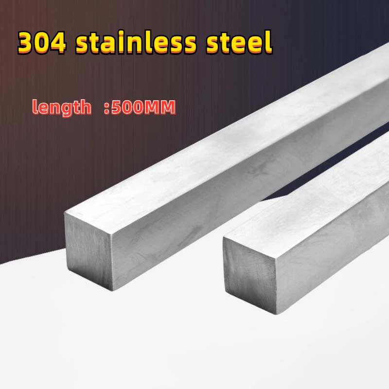 304 Stainless Steel Square Rod Bar 3mm 4mm 5mm 6mm  8mm 10mm MODEL MAKERS Length 500mm Square Bar