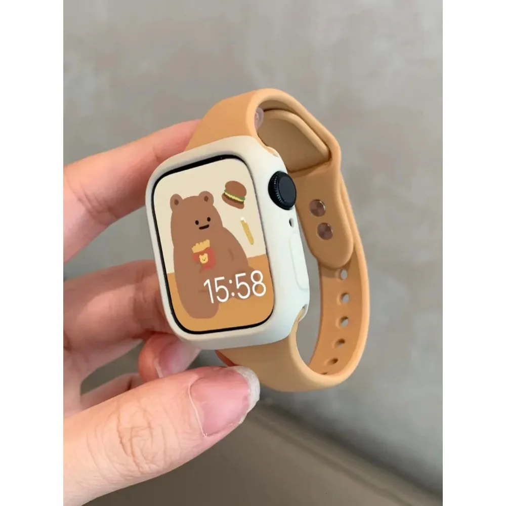 Sport Double Pin Hourglass Silicone Watch Strap For Apple Watch Series 11 10 9 8 7 6 5 SE Ultra Fits 49-38mm Anti Slip Men