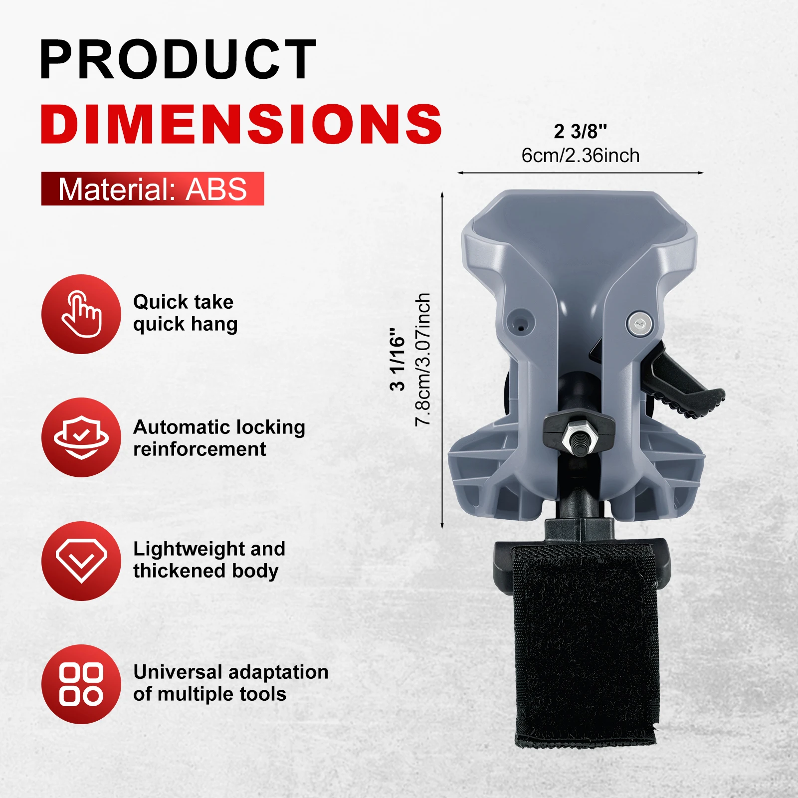Cordless Drill Holster Tool Belt Clip Drill Holder Power Tool Holder Auto Lock Quick Release Impact Driver Construction Carpente