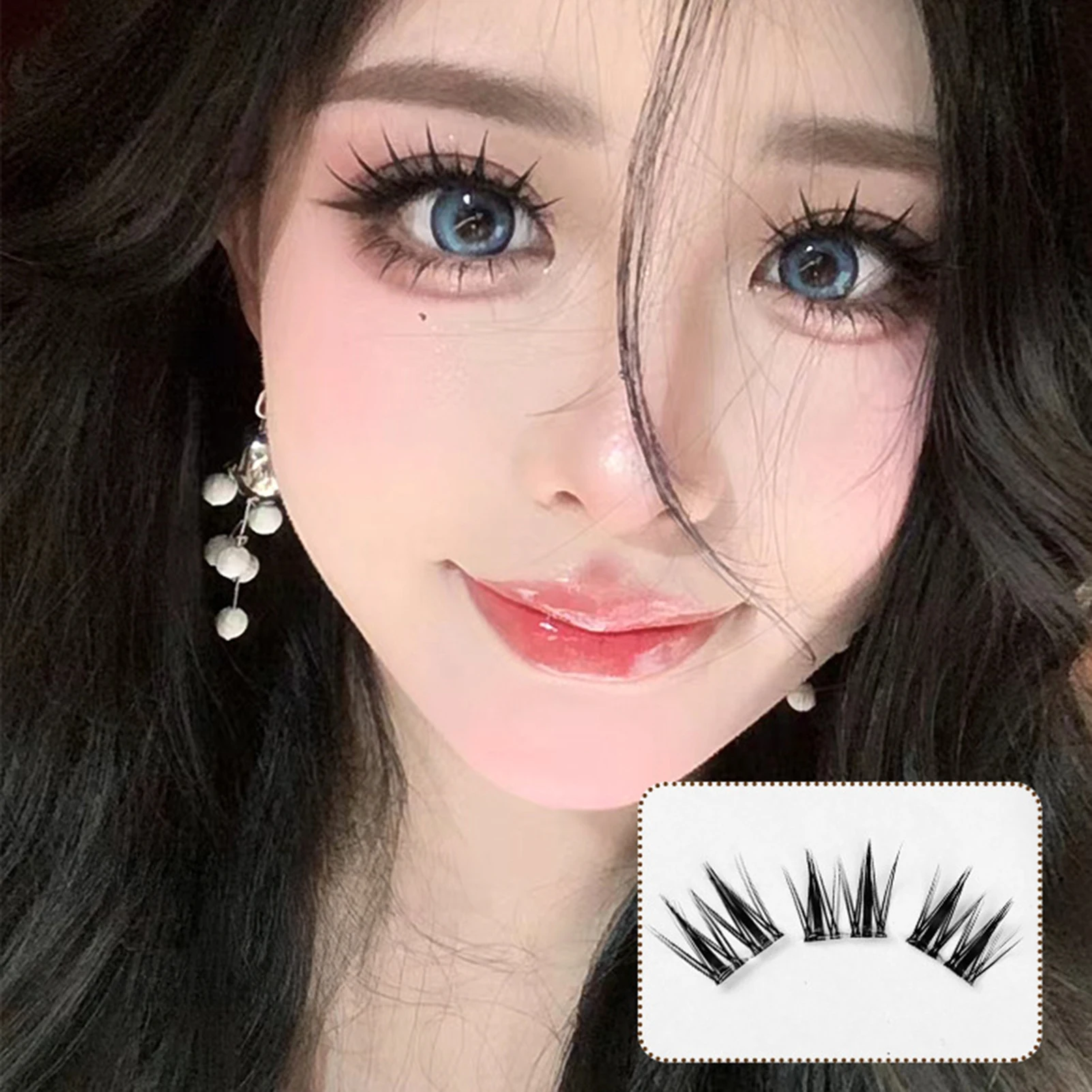 9-13mm Press on Lash Clusters Manga Self Adhesive Eyelashes Suitable For All Eye Types