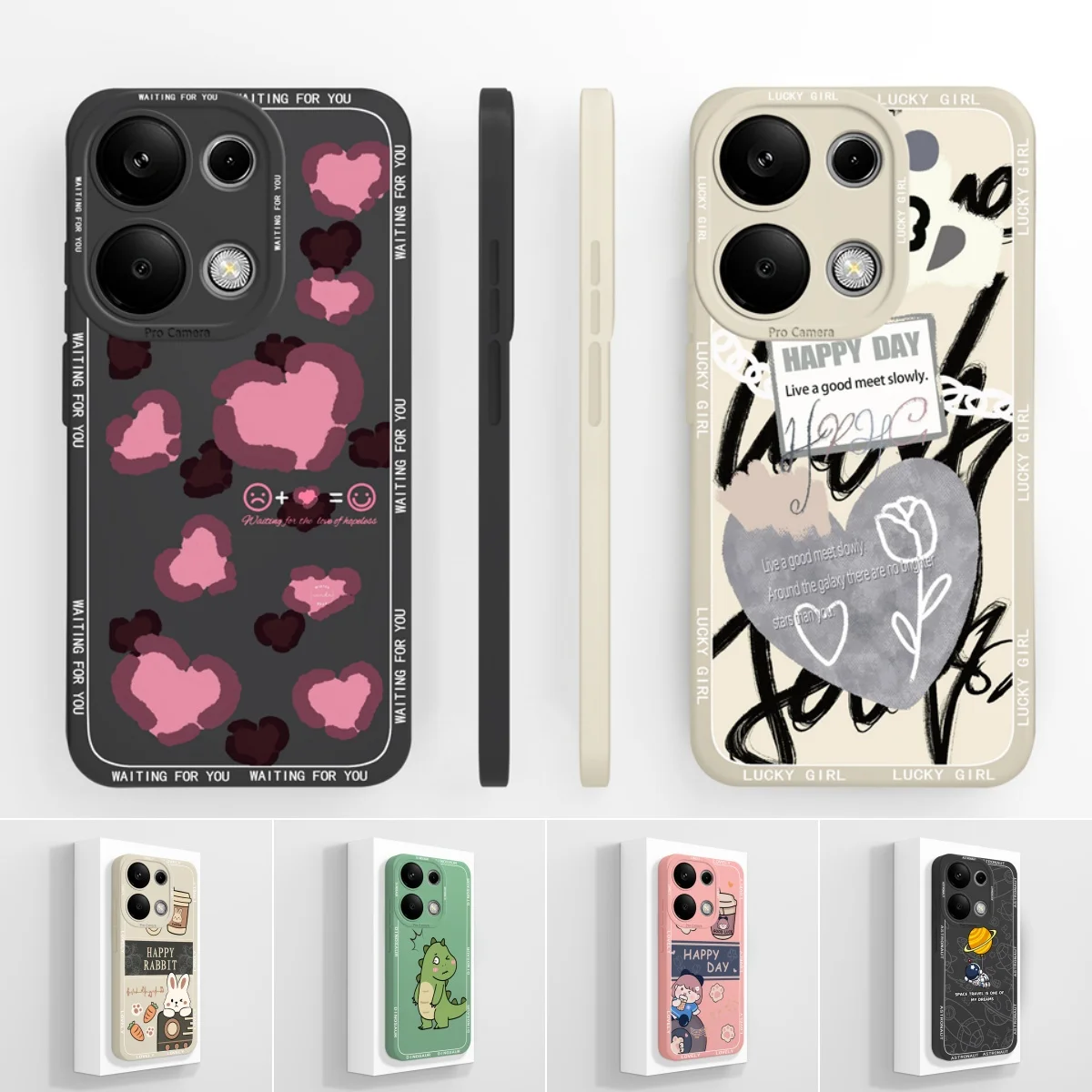 Coque For Xiaomi Redmi Note 13 Pro 4G Love Heart Case Soft Silicone Shockproof Funda For Note 13Pro 6.67