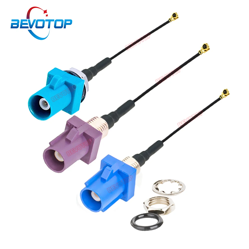 

1PCS BEVOTOP Fakra to IPX RF1.13 Cable Fakra Male Code C / D / Z to u.FL IPEX1 Female Jack Antenna Pigtail Fakra to Ufl Jumper