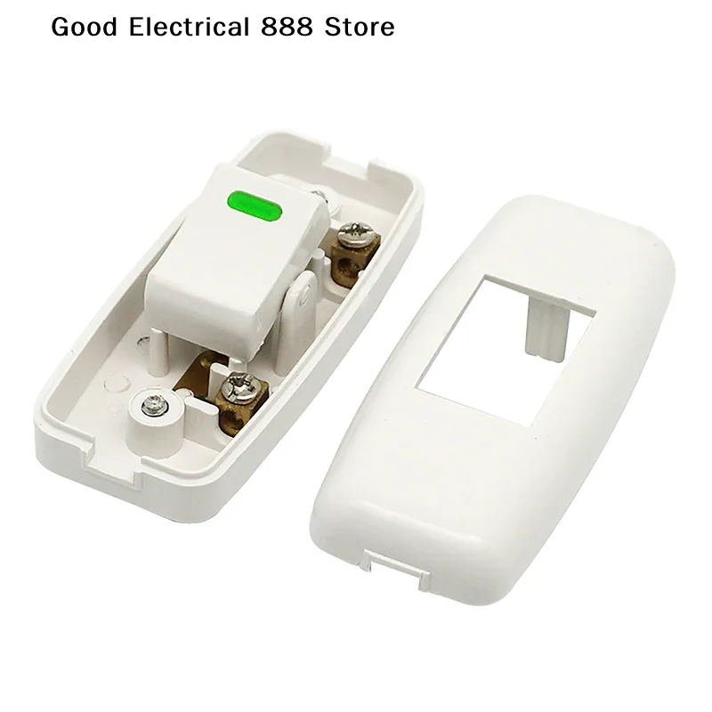 Household Light Switch For Classic White Inline ON/OFF Table Bedside Lamp Desk Light Cord Cable Switches Electrical Accessories