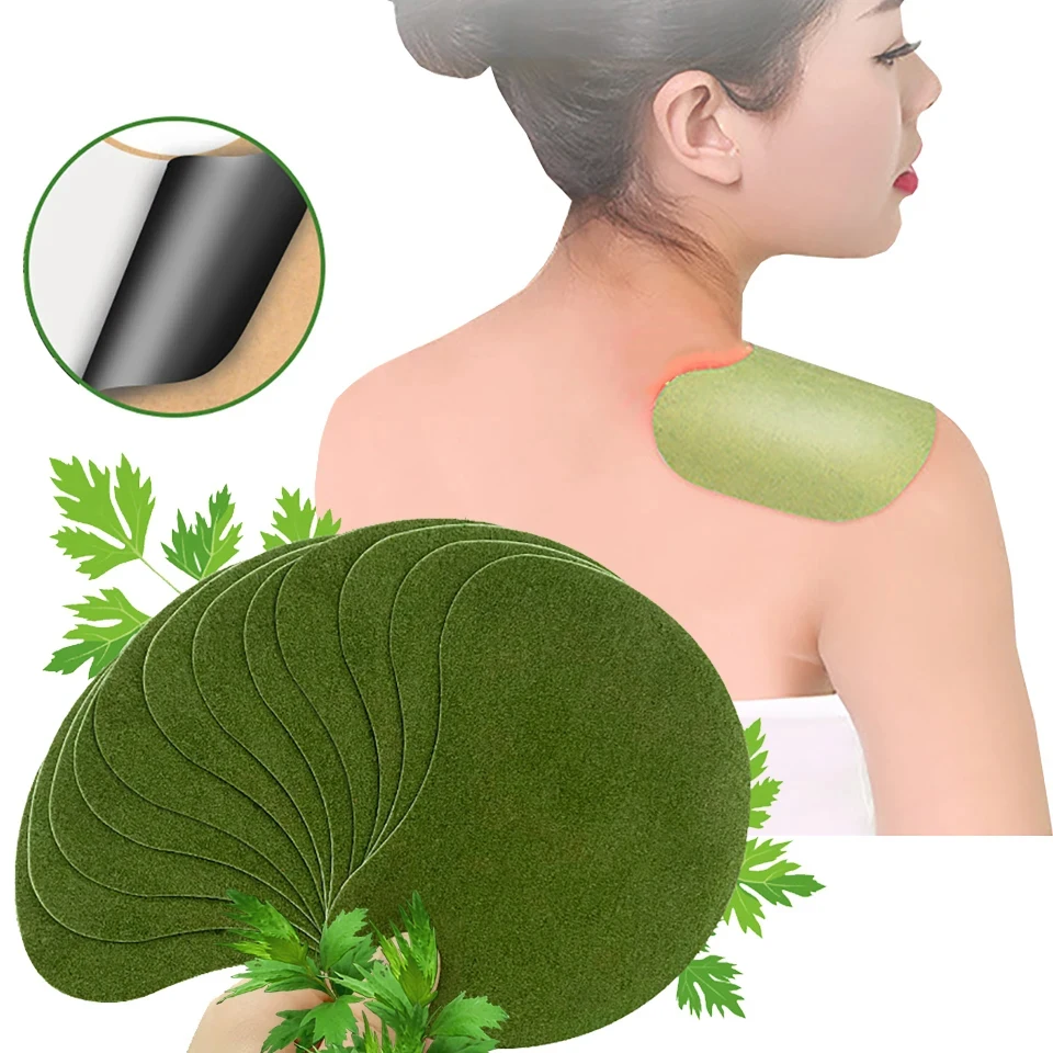 

12/60 шт., пластыри для плеч и шеи с полынью, снимают мышечное растяжение, расслабляющий массаж под давлением плеч, нетканые тканевые пластыри, наклейки