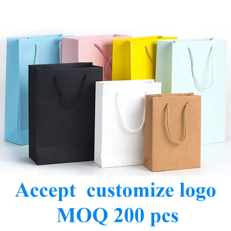 

15 pcs new arrival Kraft shopping paper bags Custom Gift Packing Ten sizes Available Custom