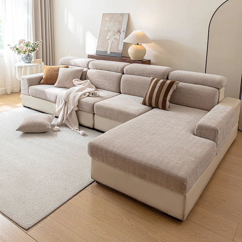 Jacquard Sofa Covers Solid Colors Seat Cushion Cover Living Room Washable Spandex Sofa Couch Slipcover L-shaped Chaise Longue