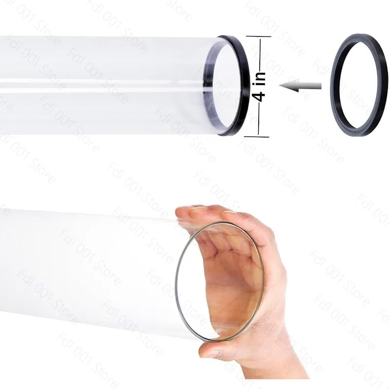Tower gas heater furnace flame tube fittings high temperature resistant glass borosilicate glass tube containing rubber ring