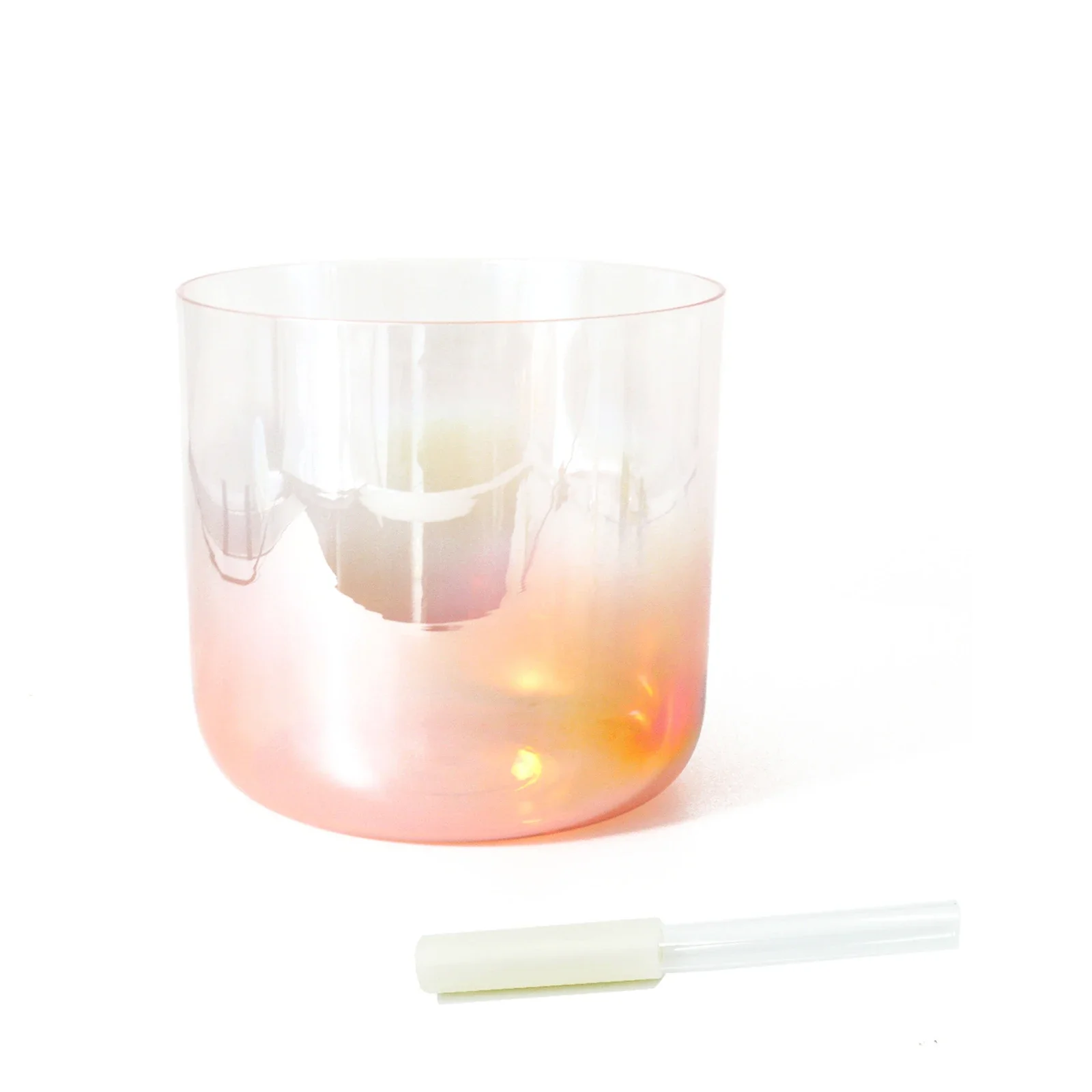 Star Linkup Gradient Color Cosmic Light Clear Quartz Crystal Singing Bowl Chakra for Sound Healing with Free Mallet