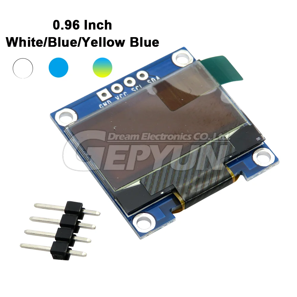 4Pin White/Blue/Yellow Blue Color 0.91/0.96 Inch 128X64 Yellow Blue OLED Display Screen Module 0.96