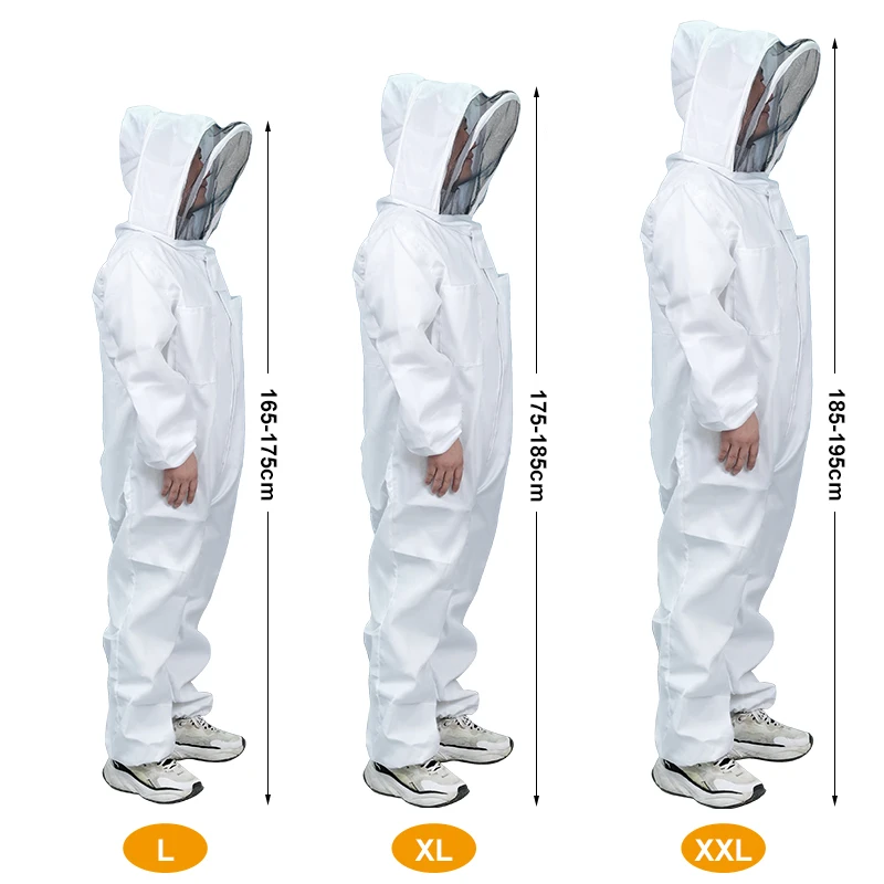 Full Body Beekeeping Clothes Professional Beekeepers Clothes Protection Gloves Beekeeping Safe Veil Unisex Children Protective