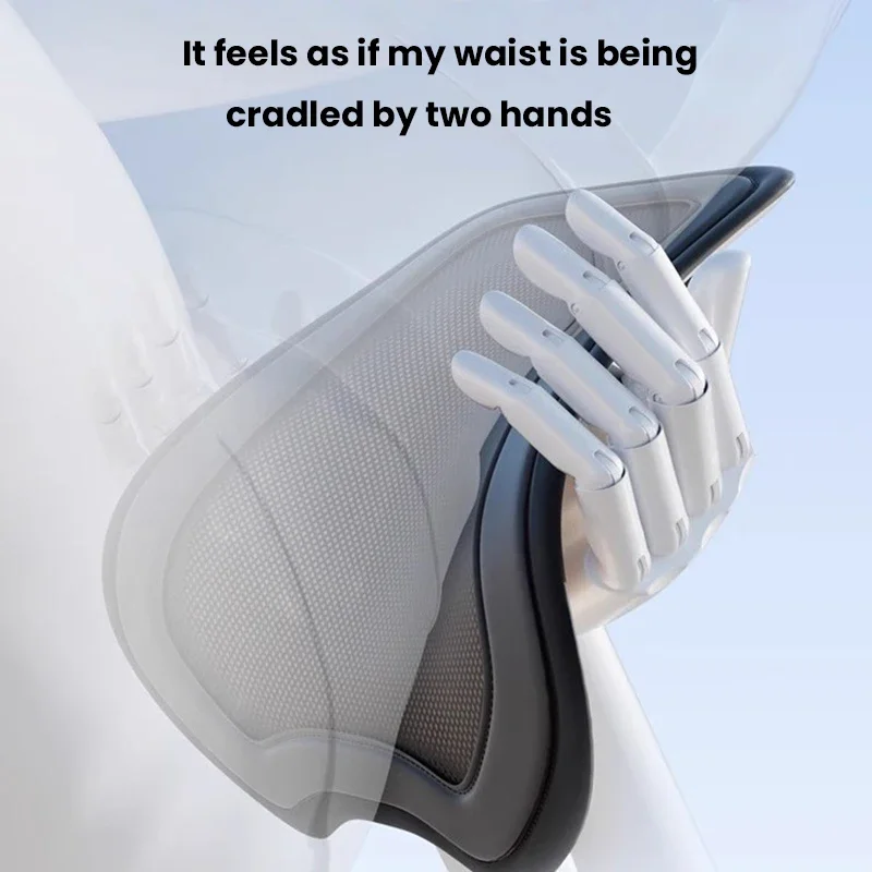 Car Lumbar Cushion Built-in Fan Ventilated Breathable Waist Support Pad Sedentary Driving Waist Protection Cushion for Car USB view 3