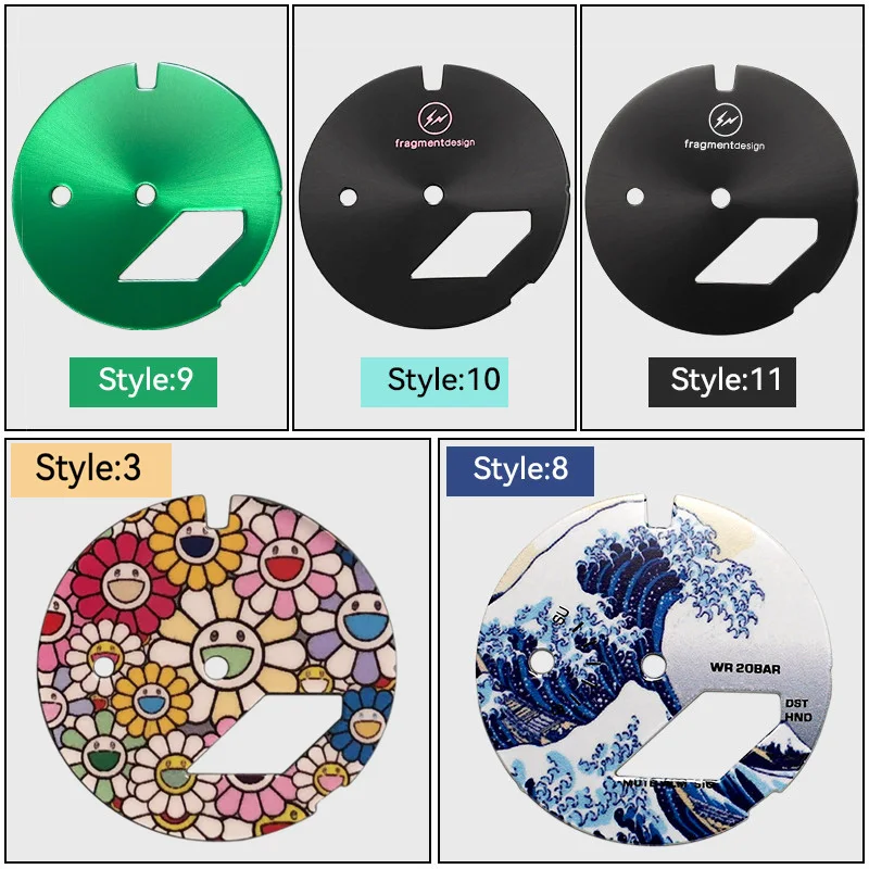 Sunflower Pattern Dial DIY Mod Kit For Casio GA-2100 GA-2110 Farmhouse Oak Modified Watch Dial Replacement Accessories 17 styles