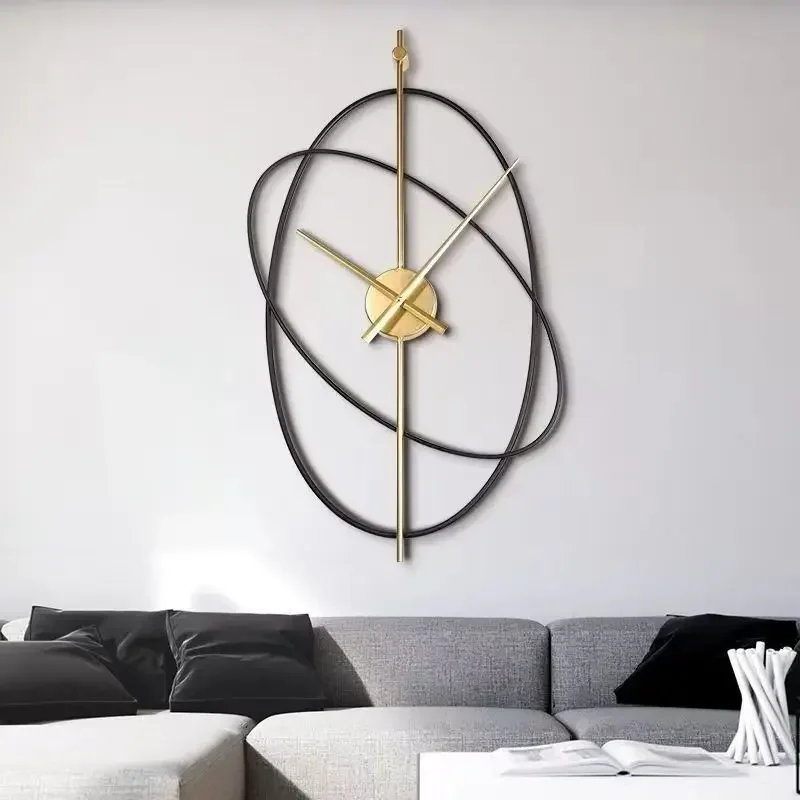 Minimalist Wall Clock for Living Room, Home Decoration, Metal Clocks, Modern Design, Hanging Horologe