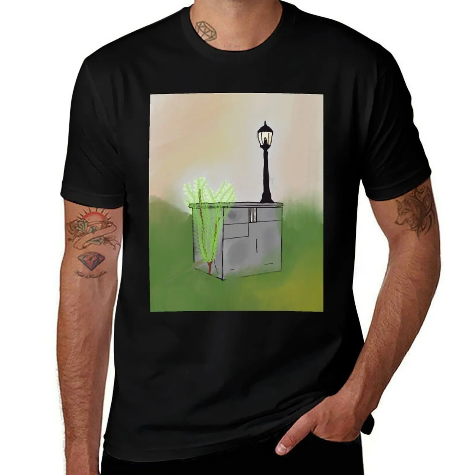 

Water well in the field T-Shirt Funny t-shirt anime figures Anime t-shirt anime mens t shirts top quality