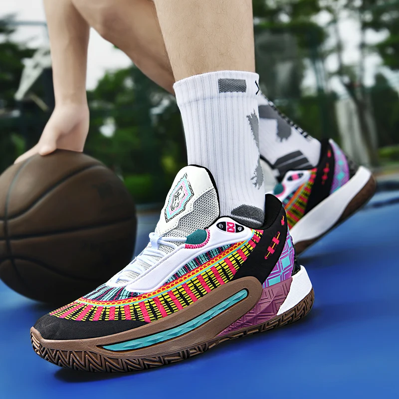 2023 nowych mężczyzna Streetball buty do koszykówki kulturalne trampki odporne na zużycie antypoślizgowe sportowe trampki treningowe męskie buty