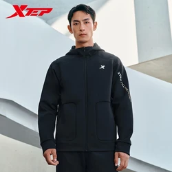 Xtep Knitting For Men 2024 Autumn Mixed Color Coat Trendy Breathable Comfortable Tops 876329940004