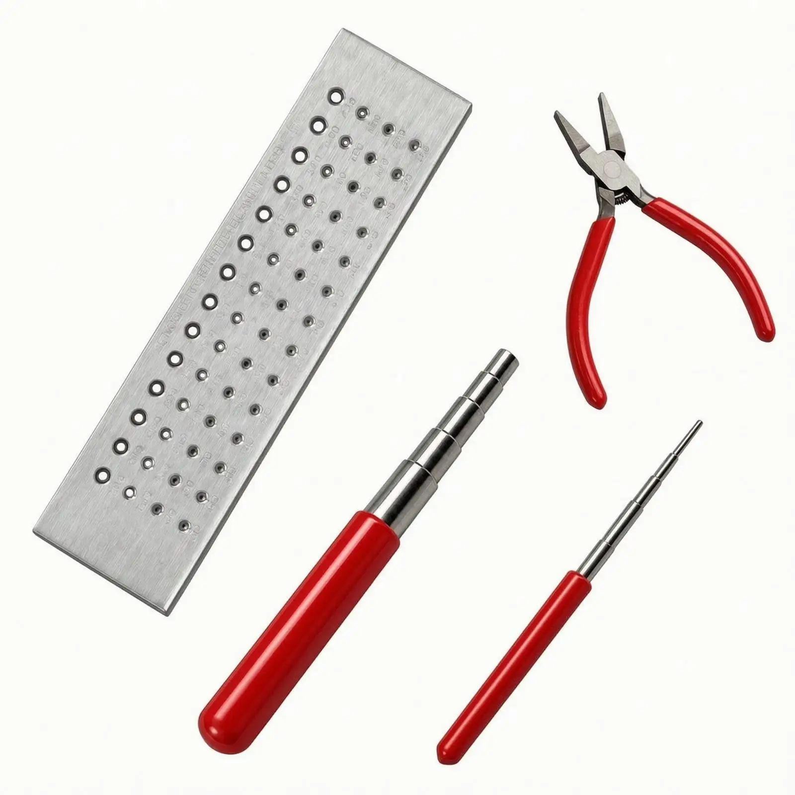 Versatile Jewelry Crafting Tools Set with Flat Jaw Pliers Two Mandrels for Beginner Expert Jeweler Use