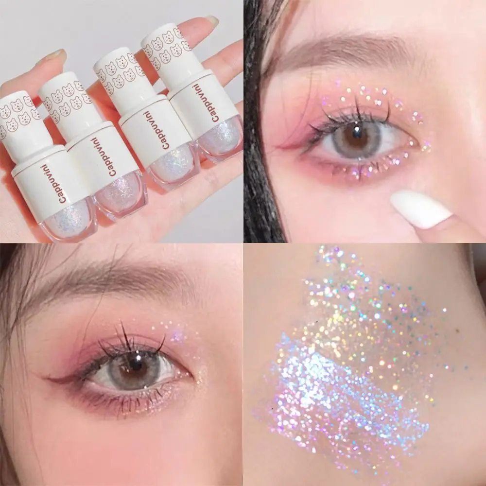 Pailletten erhellen liegende Seidenraupen Eyeliner Pailletten Lidschatten Gesicht Schimmer Gel Glitter flüssige Lidschatten Diamant Lidschatten