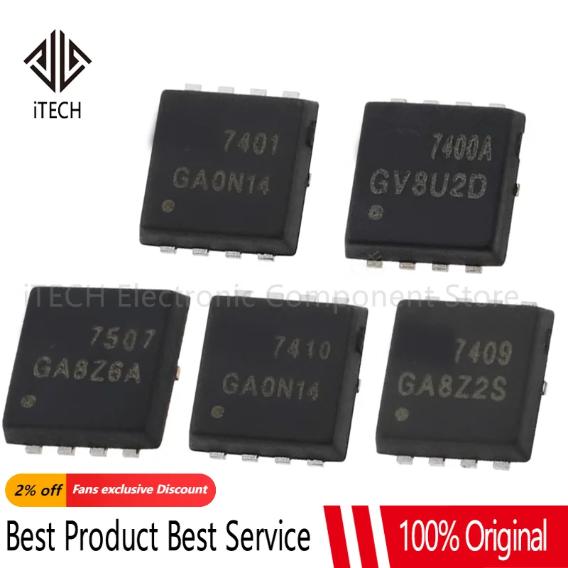 5pcs 100% New AON7401 AON7402 AON7403 AON7406 AON7407 AON7408 AON7409 AON7410 AON7412 AON7400A QFN-8 Chipset