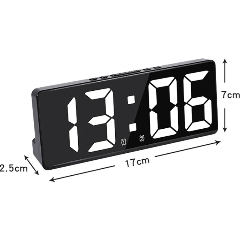 Simple LED Clock Colourful Luminous Temperature Calendar Alarm Clock Creative Clock Bedroom Bedside Clock Home Decorations image 5