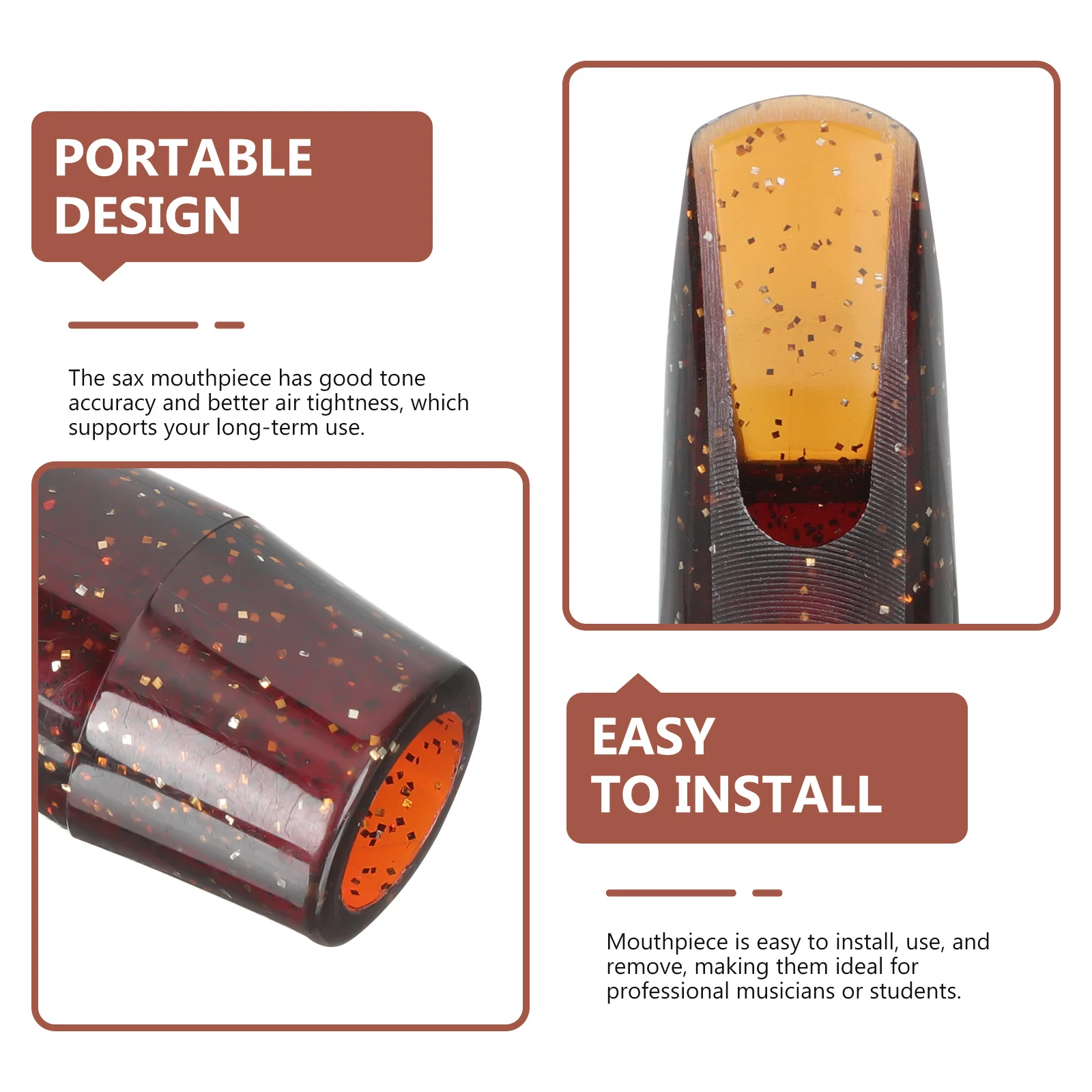 ألتو ساكسفون المعبرة تصميم مدمج دقة ضيق الهواء على المدى الطويل استخدام استبدال قطعة الفم ساكس