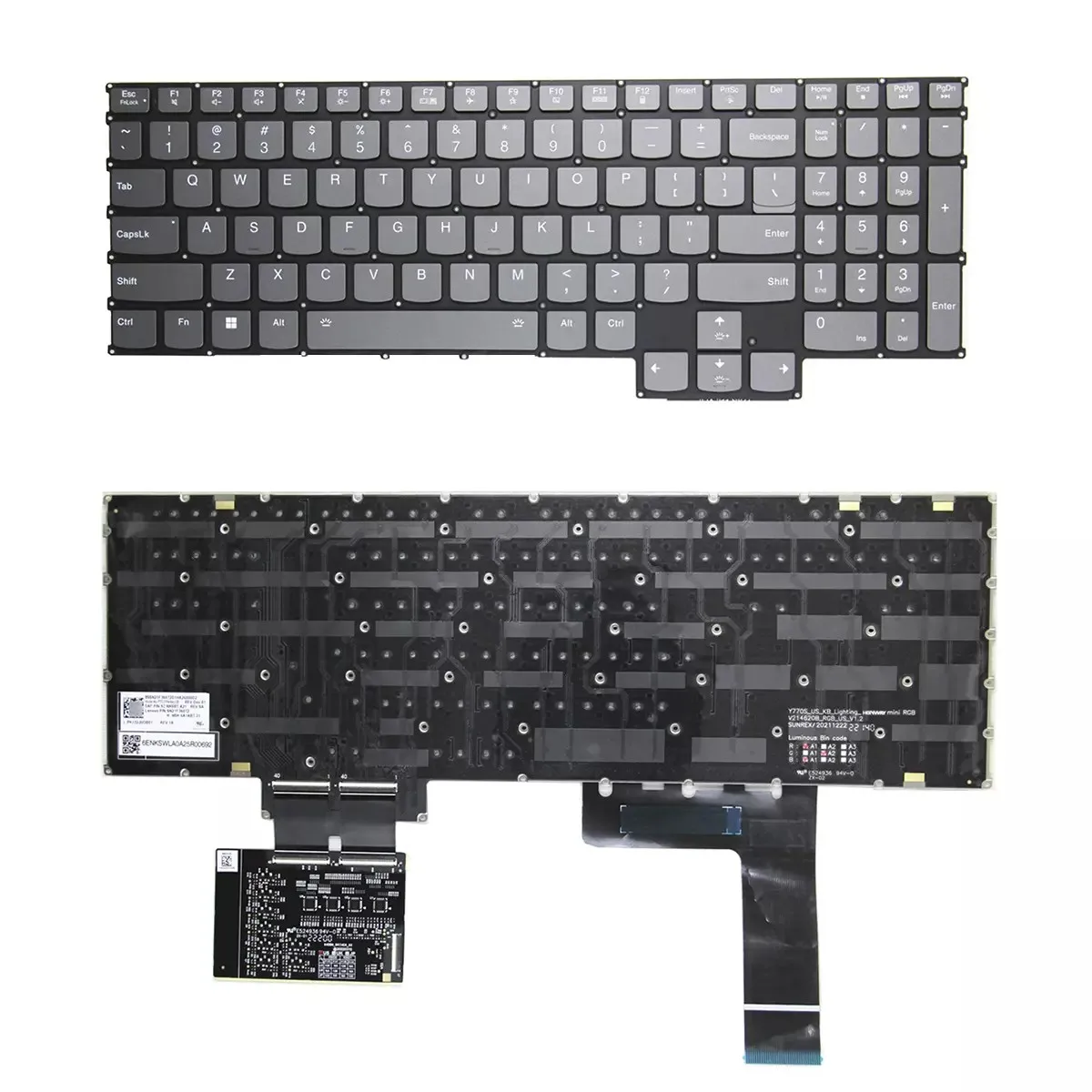 NEW Laptop For Lenovo Legion 7 16ARHA7 16IAH7 Laptop US Keyboard Per-key RGB Backlit