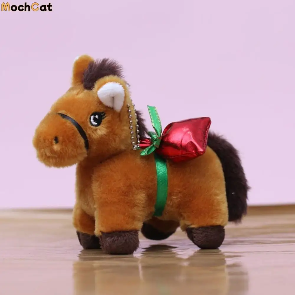 النمط الصيني خمر المهر أفخم المفاتيح PP القطن التميمة الكرتون الحيوان محشوة دمية لينة رقيق الصينية الحصان أفخم كيرينغ