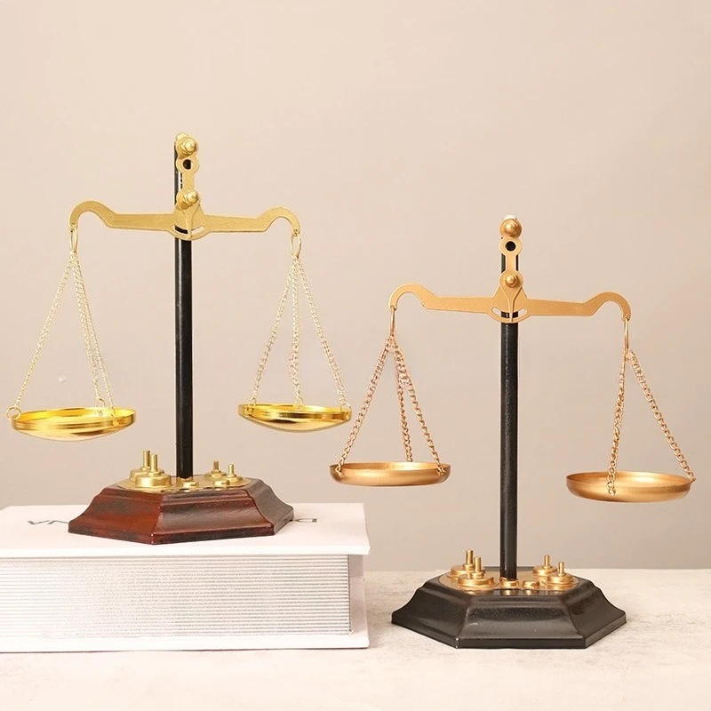 Creative Desktop Ornament Retro Nostalgic Old-fashioned Handmade Wrought Iron Balance Craft Scale Porch Window Decoration