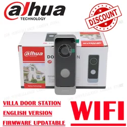 Dahua-Villa Porta Estação Vídeo Intercomunicador, IP e Wi-Fi, VTO1301R-W