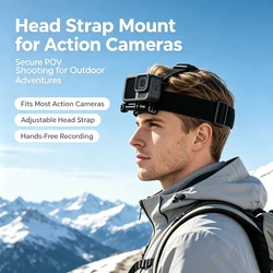 Head Strap Mount Headband Belt Holder For GoPro Hero 13 12 11 10 9 SJCAM AKASO Insta360 DJI Osmo Action 6 5 PRO 4 3 Nano Camera