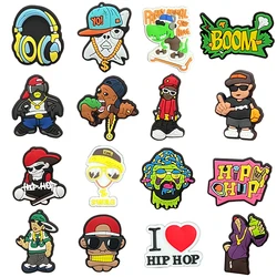 Hip Hop Rock Shoe Charms Pin Fit for Crocs Accessories Charms Clogs Bubble Slides Sandals PVC Shoe Decorations Party Gift