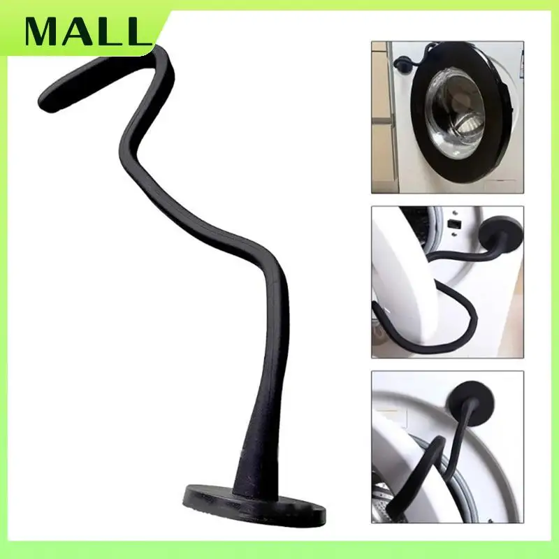 MALL Penyangga Pintu Mesin Cuci Muatan Depan, Penopang Pintu Mesin Cuci dan Pengering Fleksibel Menjaga Pintu Pengering Mesin Cuci Terbuka Agar Tetap Kering - Hitam