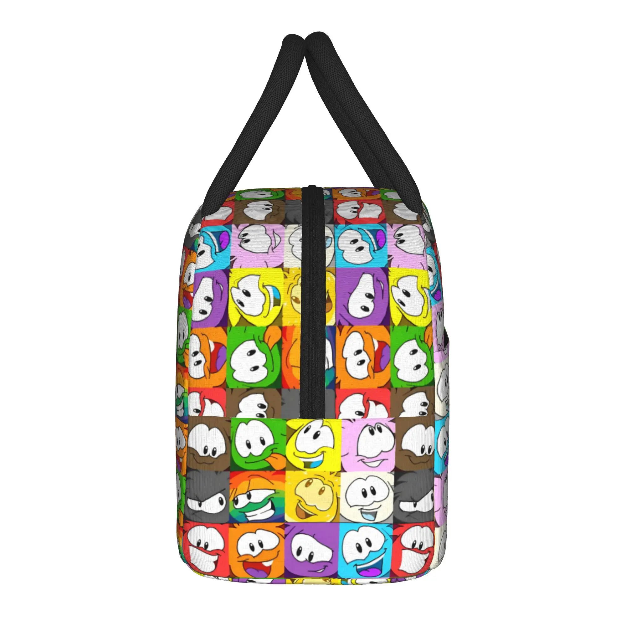 Club Penguin Puffle Expressions  Insulated Lunch Bags Portable  Meal Container Thermal Bag Tote Lunch Box Food Handbags
