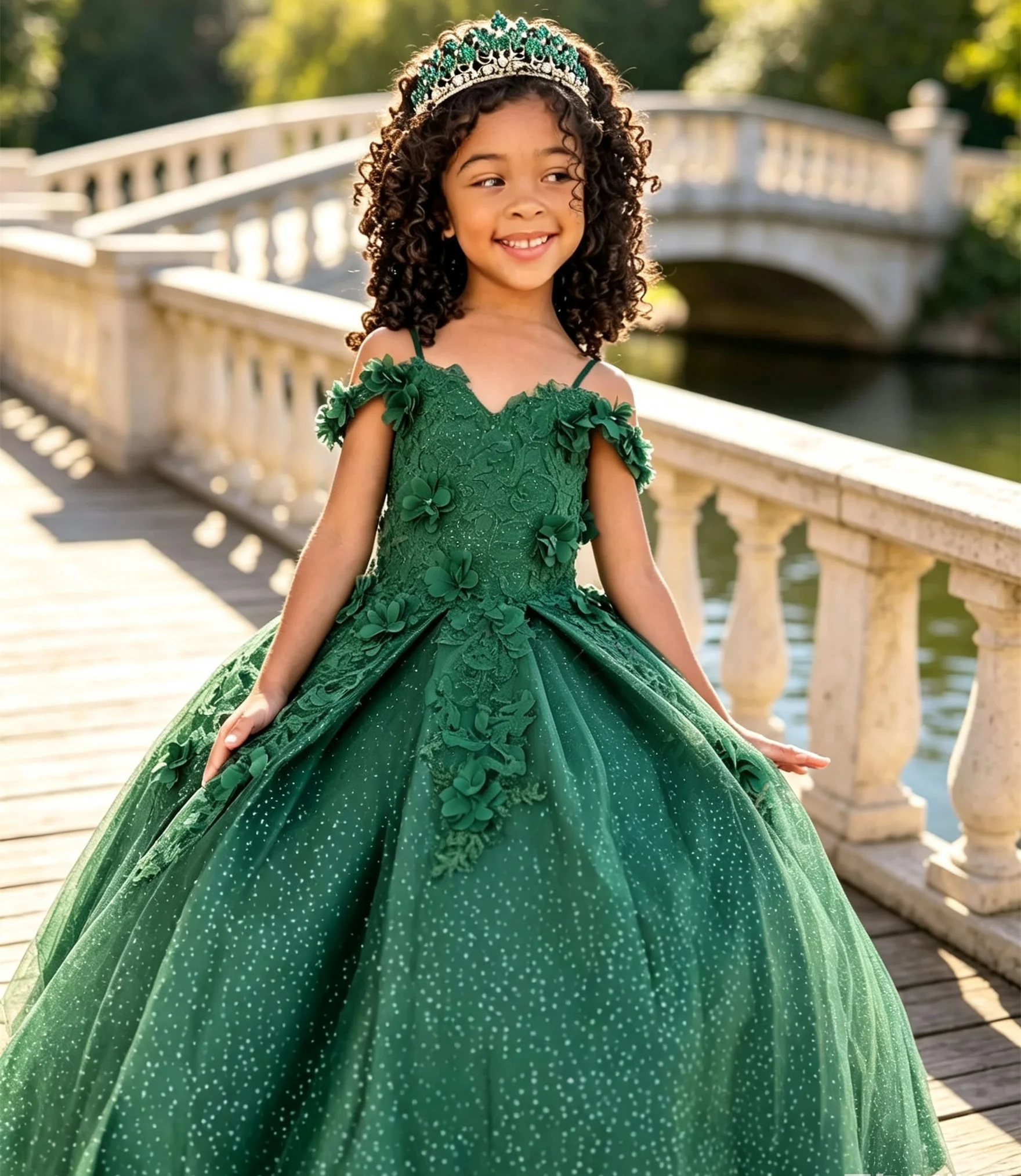 Glitter bloemenmeisjesjurken v - Birthday Sash Glitter recensie en prijs