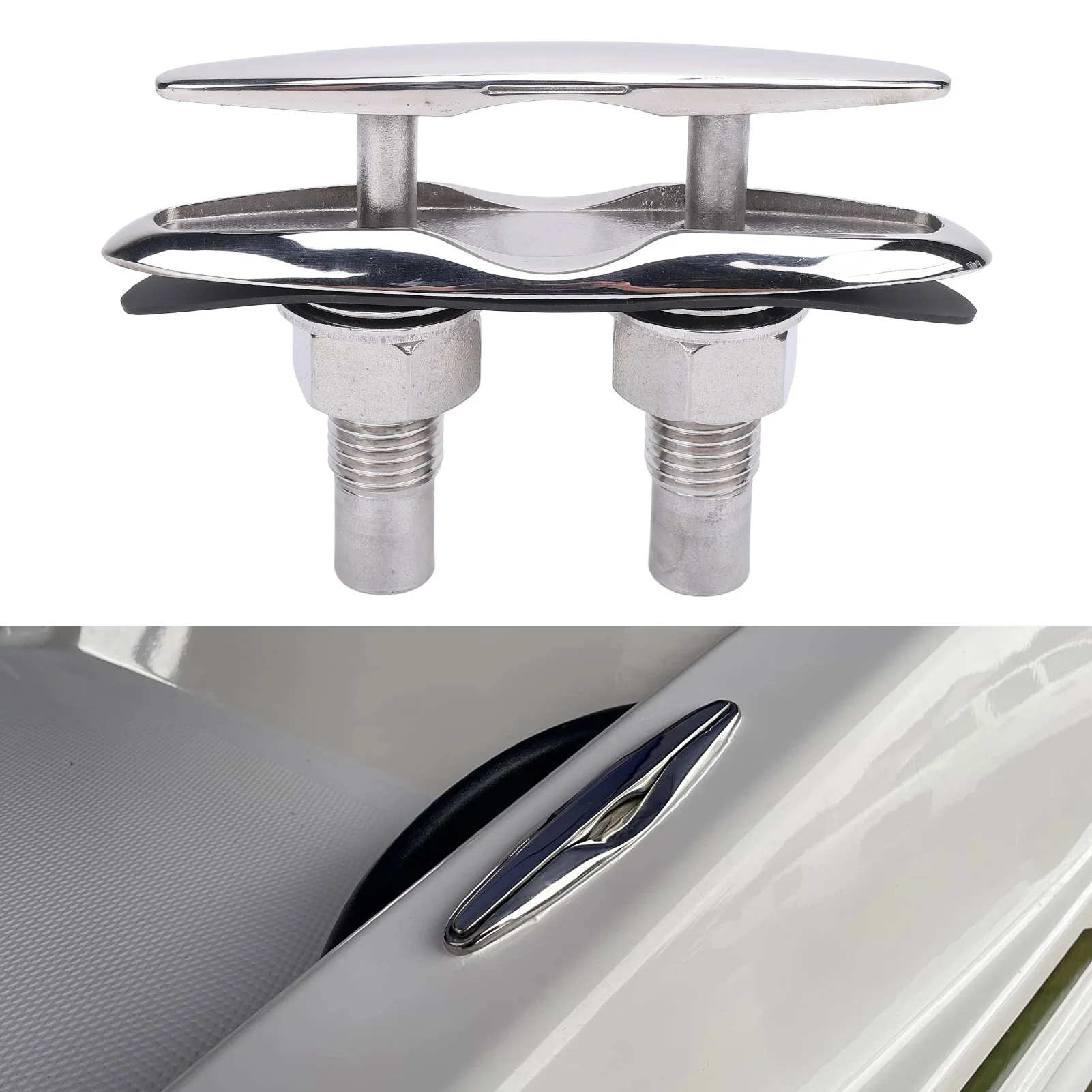 6 بوصة سحب ما يصل المربط 316 الفولاذ المقاوم للصدأ فلوش جبل قابل للسحب قارب المربط الثقيلة البحرية حوض المربط ل RV يخت #1