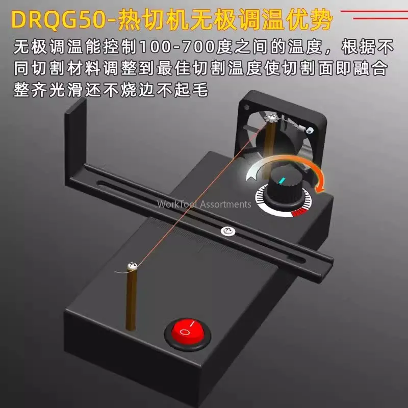 Mini Manual Hot Cutting Machine for Ribbon Webbing Satin Ribbon Cutter