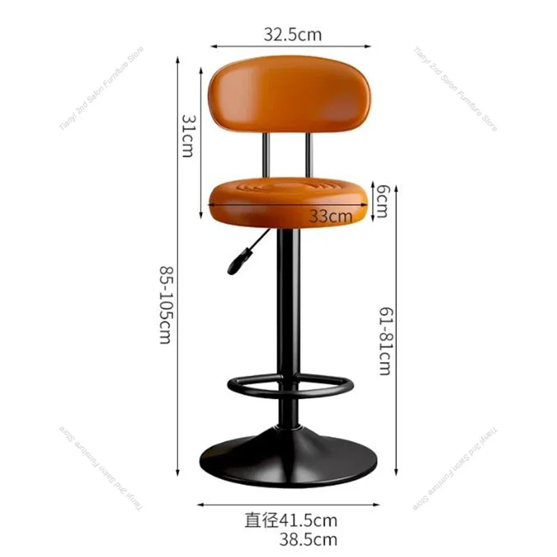 Swivel Luxury Bar Chairs Nordic High Stool Restaurant Modern Bar Chairs Reception Italian Design Bar Furniture Cadeiras LLBC view 6