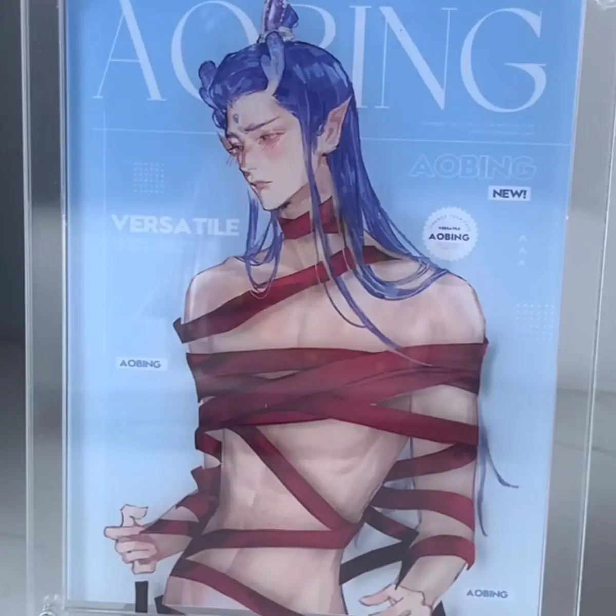 مجموعة ملابس "Magic Pill Ao Bing أكريليك عالية المظهر، علامة واقفة، ديكور سطح المكتب، هدية للأصدقاء.